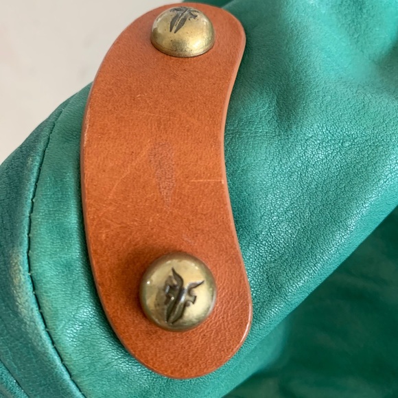 Frye Leather Hobo Bag-Green Blue - Picture 5 of 8